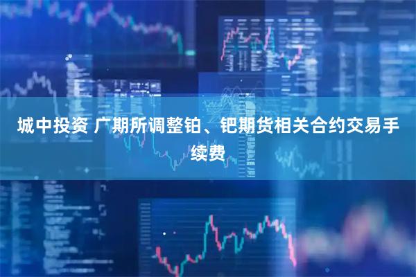 城中投资 广期所调整铂、钯期货相关合约交易手续费
